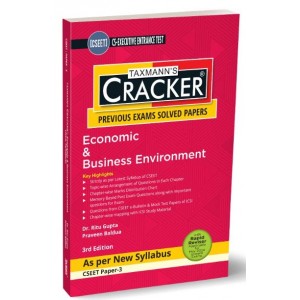 Taxmann's Cracker on Economic & Business Environment for Paper 3 CS Executive Entrance Test (CSEET) May 2024 Exam by Dr. Ritu Gupta, Praveen Baldua